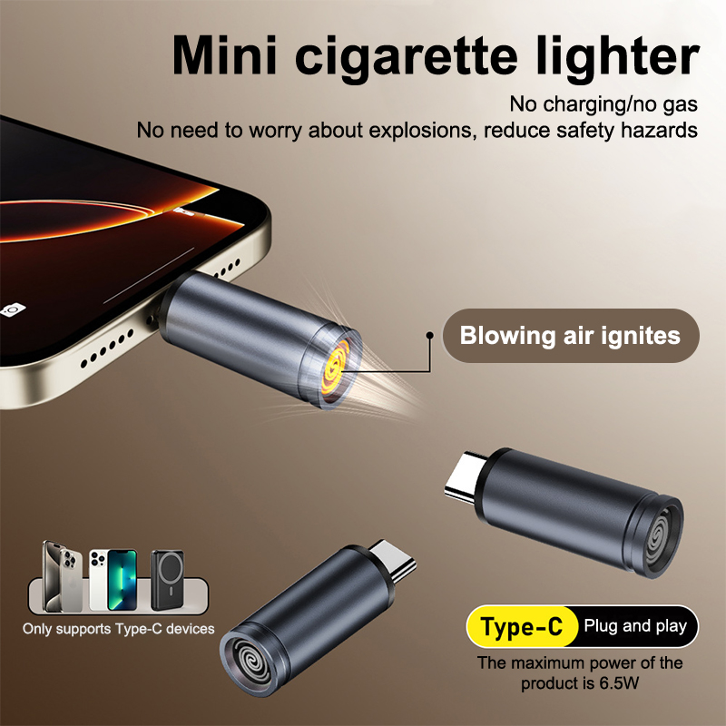 Spark Plug - Портативная мини-зажигалка типа C, от взрыва
